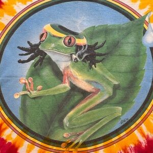 Vtg 90’s Rasta Frog weed Jamaica-SS-XL(22x30)